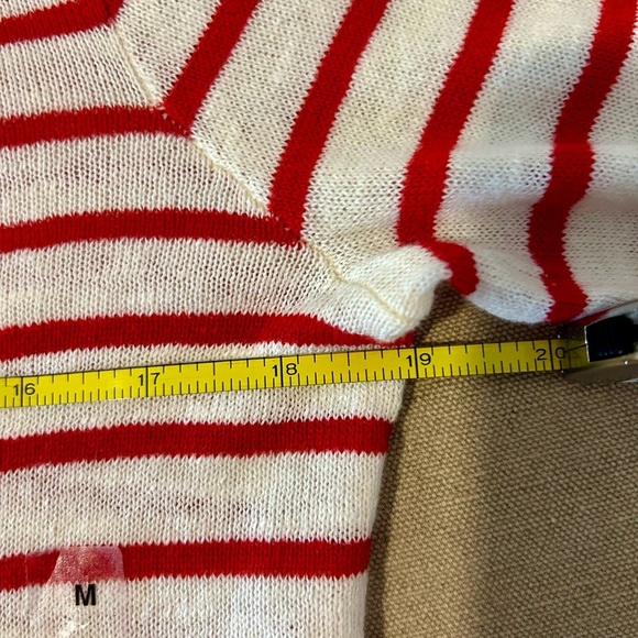 ❤️🤍NWT Vintage Ralph Lauren Sport Ivory/Red Striped Sweater Size M🤍❤️ - Picture 6 of 10